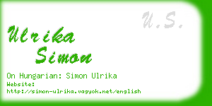 ulrika simon business card